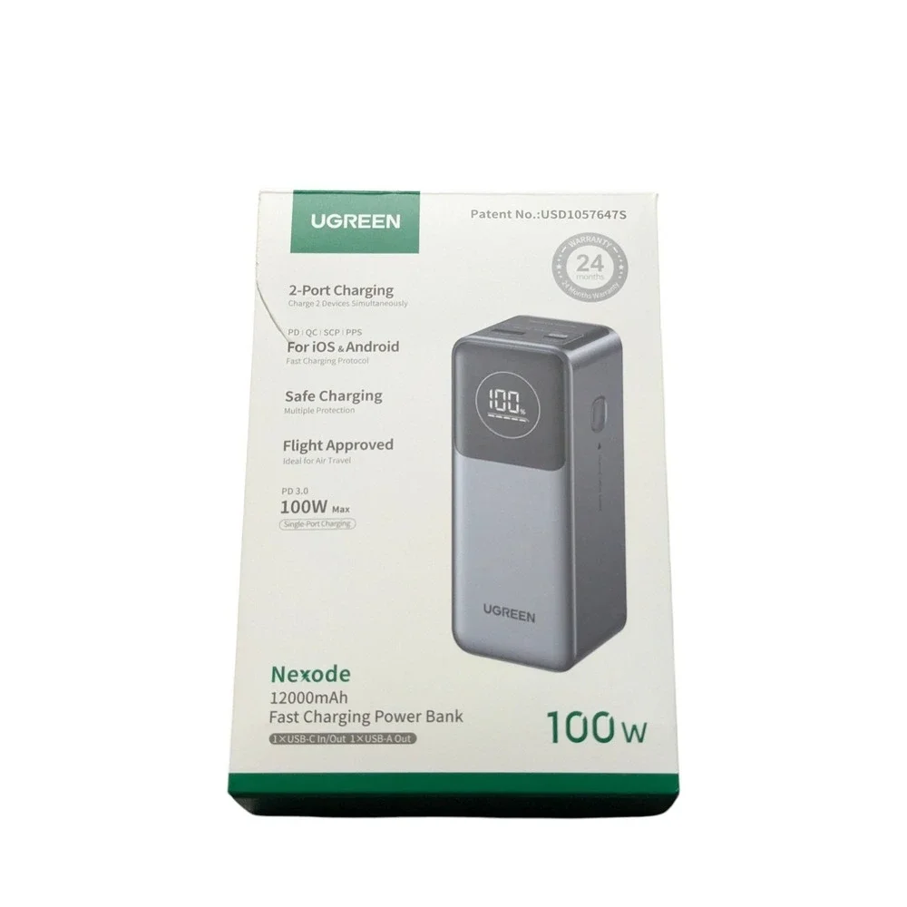 Oo2U‎ UGREEN - Nexode 100W 12000mAh Fast Charge Power Bank with Smart Display